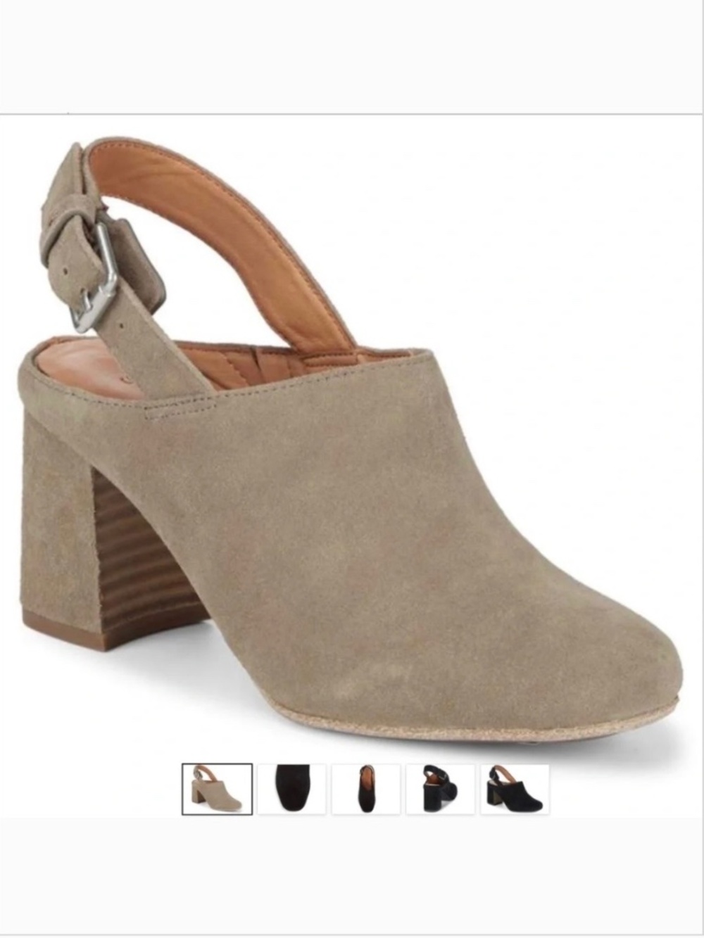 Gentle Souls Tami Suede Slingback Mules Sage SZ 9.5